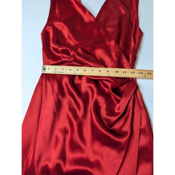 REISS Lucine Draped Cocktail Dress Red Valentine's Size S? See Measurements - Picture 14 of 16